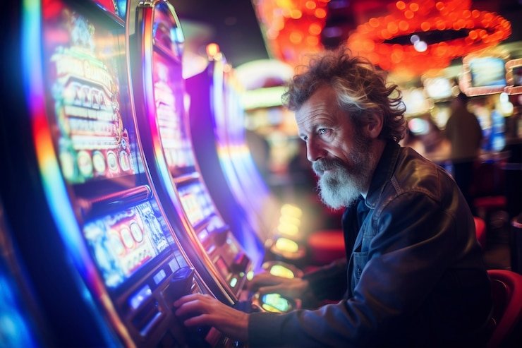 Tampilan fitur bonus slot dengan simbol khusus bersinar